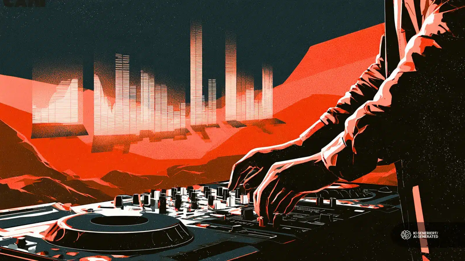 DJ am DJ-Pult als Symbol für DSP